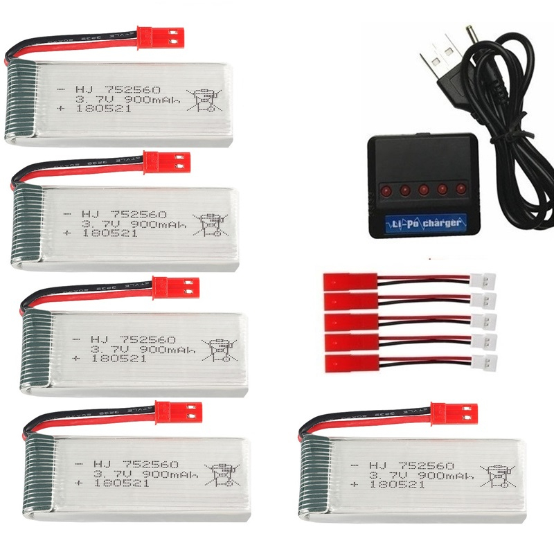 JST 3.7V 900mah Rechargeable B - Eachine Drone E58 recension och pris