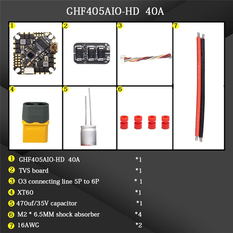 ABTI-GHF405AIO-HD 40A AIO Flig - Drone Racing Flight Controller recension och pris